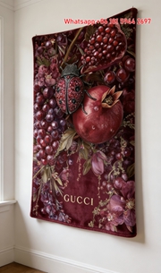Gucci Crimson Jewel Blanket Luxury Ruby Fruit Tapestry IMG_2776